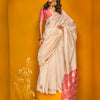 White  Banarasi Silk Saree