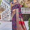 Royal Blue Pashmina Silk Saree