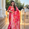 Gajri Pink Banarasi Silk Saree