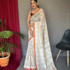 Malai Cotton Saree with All-Over Katha Print