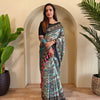 Chanderi Saree with Kalamkari Digital Print & Tassels