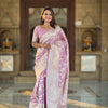 Baby Pink Banarasi Silk Saree