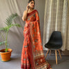 Malai Cotton Saree with Kalamkari Digital Print