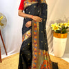 Paithani Silk Saree with All-Over Meenakari Keri Weaving