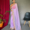 Georgette Saree with Sequin Work