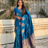 SKY BLUE BANARASI SILK SAREE