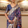 Royal Blue Pashmina Saree