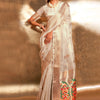 Off White Paithani Silk Saree