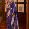 Blue Woven Kanjivaram Saree