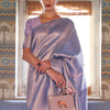 Slate Grey Handloom Kanjivaram Saree
