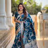 Morpich Banarasi Silk Saree