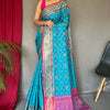 Cyaan Blue Patola Saree